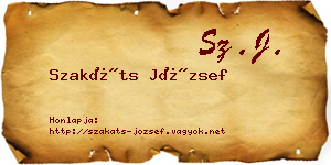 Szakáts József névjegykártya