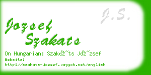 jozsef szakats business card